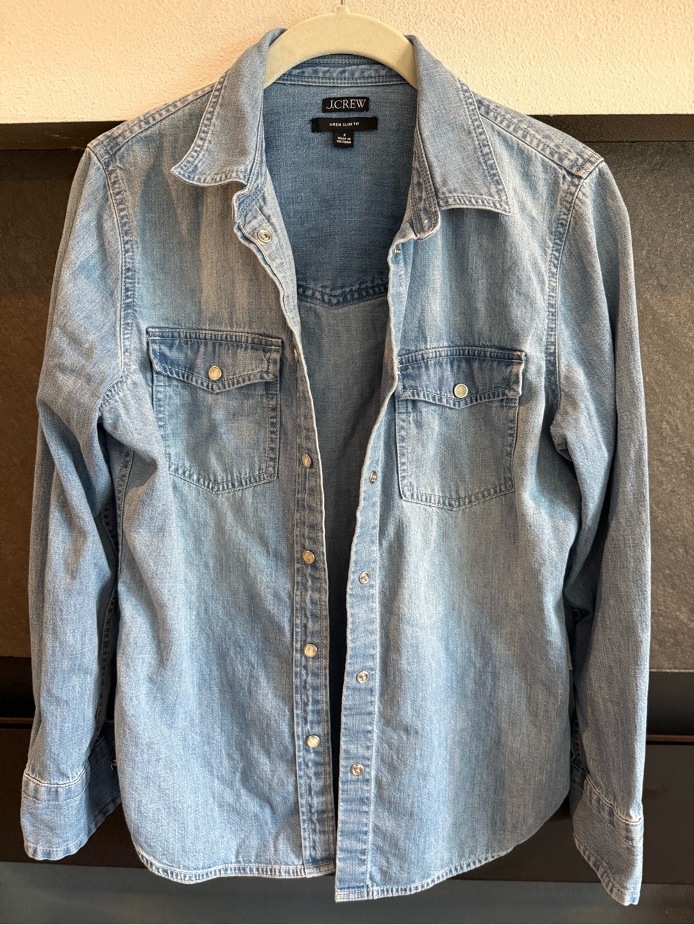 J. Crew Light Blue Denim Button-Down Shirt